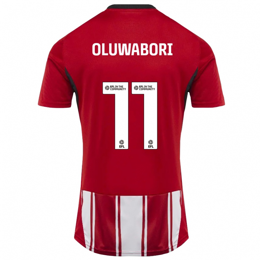 נשים Andrew Oluwabori #11 אדום לבן שחור ג'רזי ביתית 2025/26 חולצה קצרה