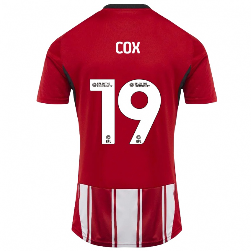 נשים סאני קוקס #19 אדום לבן שחור ג'רזי ביתית 2025/26 חולצה קצרה