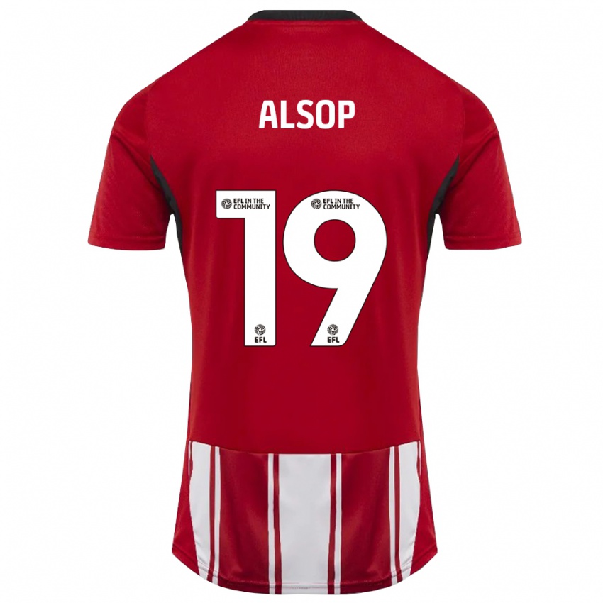 נשים טוביאס אולסופ #19 אדום לבן שחור ג'רזי ביתית 2025/26 חולצה קצרה