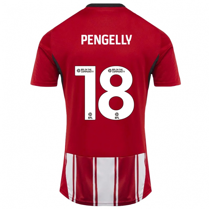 נשים Connie Pengelly #18 אדום לבן שחור ג'רזי ביתית 2025/26 חולצה קצרה