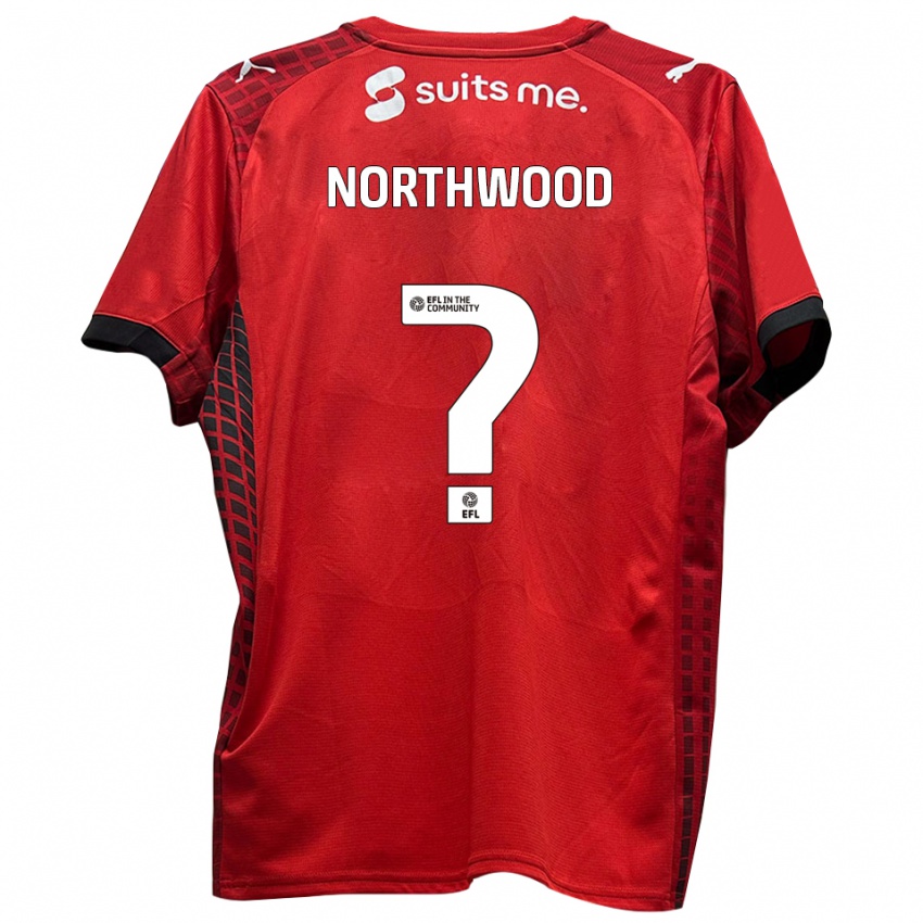 נשים Luke Northwood #0 אדום שחור ג'רזי ביתית 2025/26 חולצה קצרה