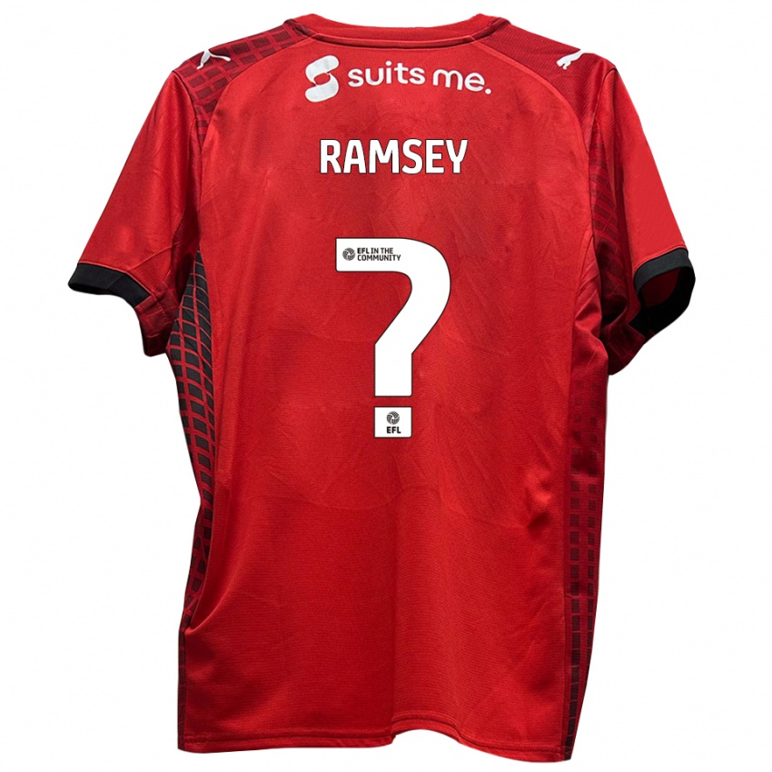 נשים Tommy Ramsey #0 אדום שחור ג'רזי ביתית 2025/26 חולצה קצרה