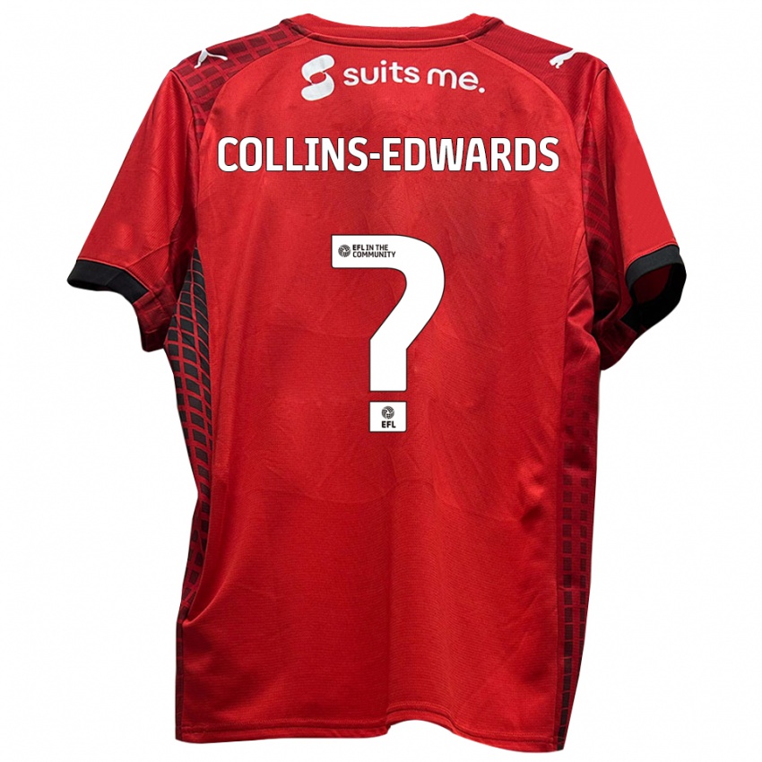 נשים Grace Collins-Edwards #0 אדום שחור ג'רזי ביתית 2025/26 חולצה קצרה