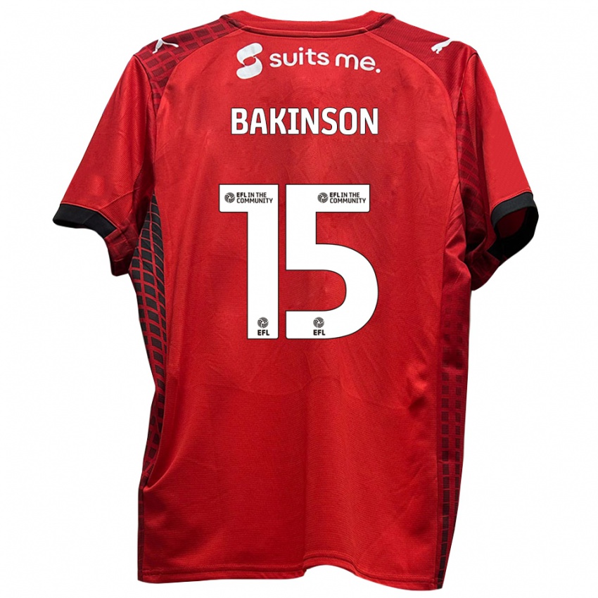 נשים טייריק בקינסון #15 אדום שחור ג'רזי ביתית 2025/26 חולצה קצרה