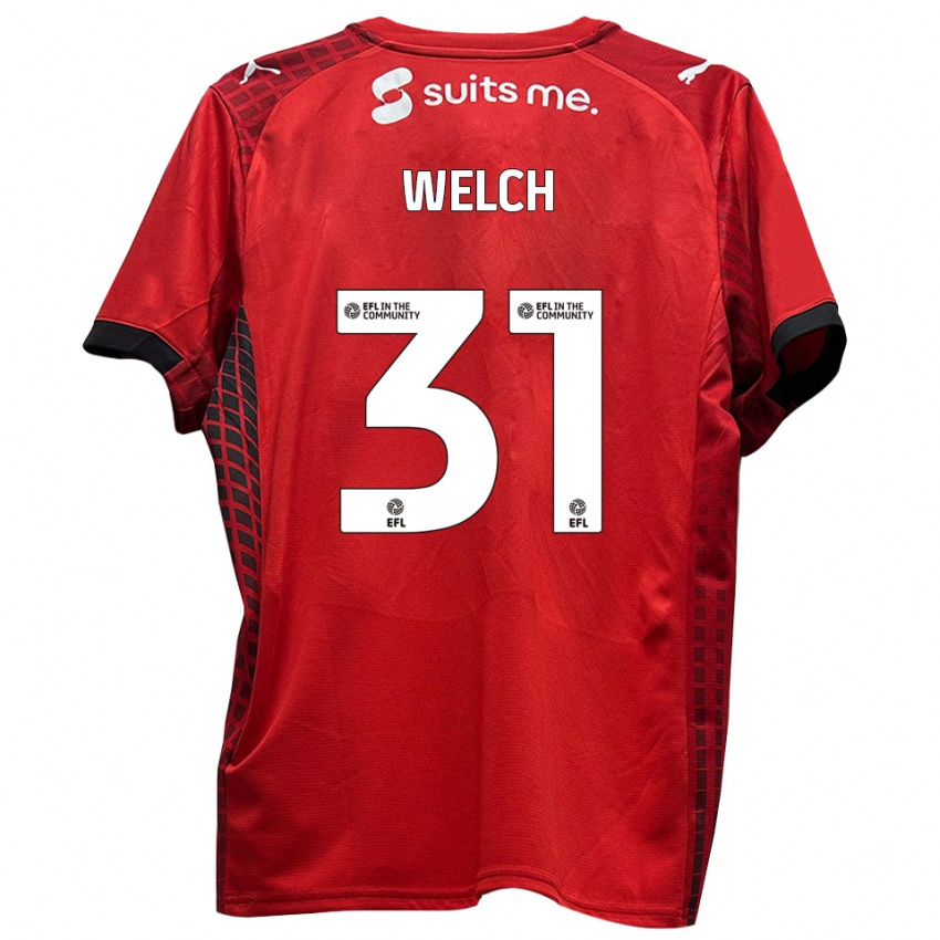 נשים מקאי ולץ׳ #31 אדום שחור ג'רזי ביתית 2025/26 חולצה קצרה