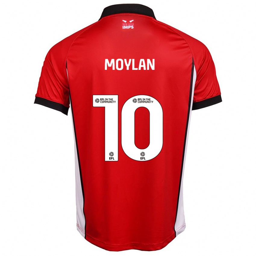 נשים ג'ק מוילן #10 אדום לבן ג'רזי ביתית 2025/26 חולצה קצרה