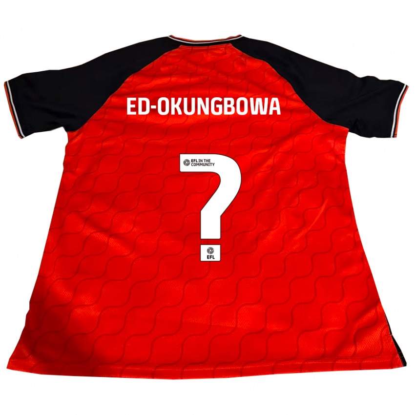 נשים Excel Ed-Okungbowa #0 כתום שחור לבן ג'רזי ביתית 2025/26 חולצה קצרה