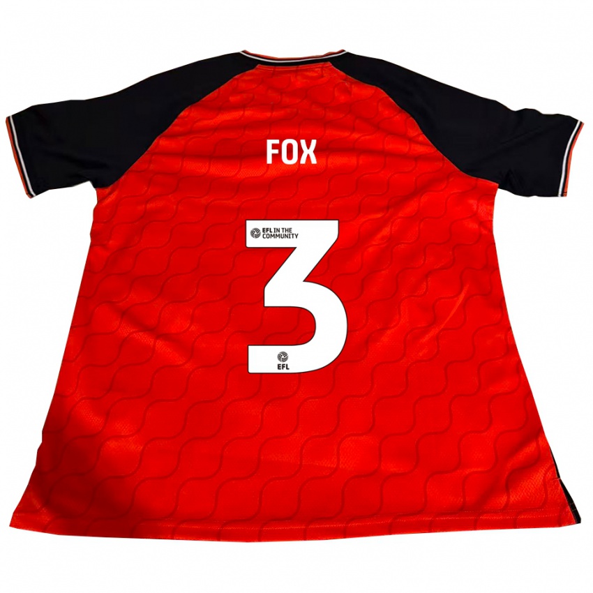 נשים Harry Fox #3 כתום שחור לבן ג'רזי ביתית 2025/26 חולצה קצרה