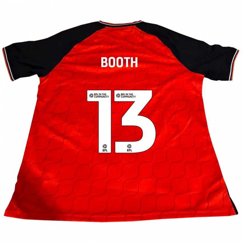 נשים Charlie Booth #13 כתום שחור לבן ג'רזי ביתית 2025/26 חולצה קצרה