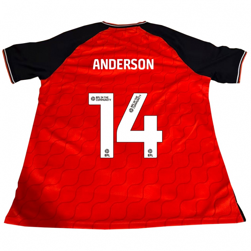 נשים Sam Anderson #14 כתום שחור לבן ג'רזי ביתית 2025/26 חולצה קצרה