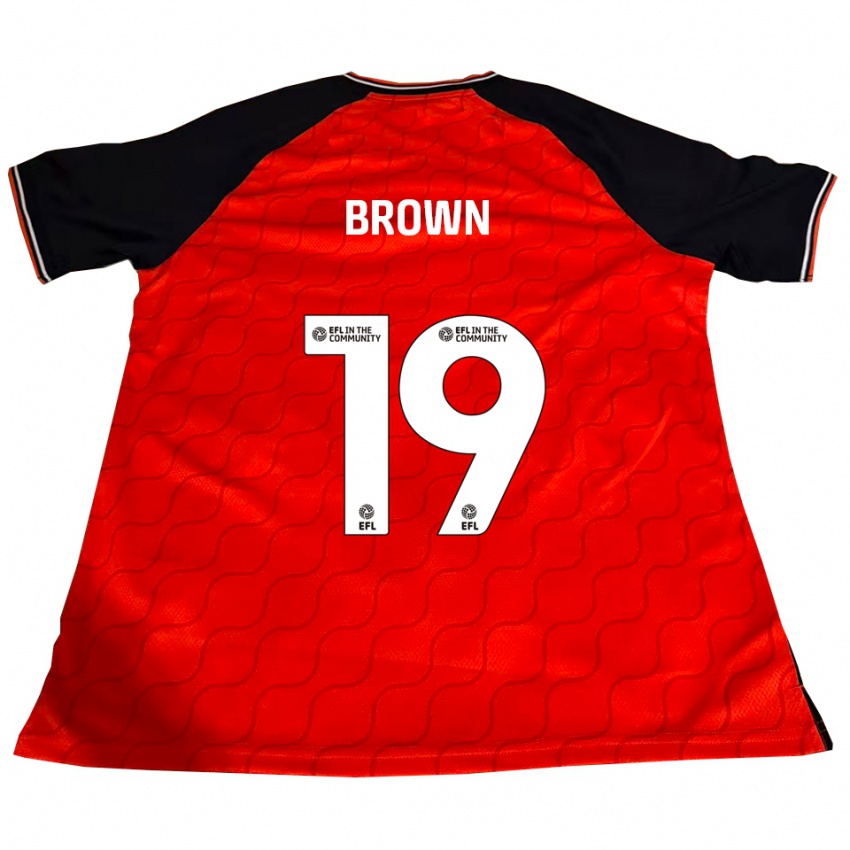 נשים ג'ייקוב בראון #19 כתום שחור לבן ג'רזי ביתית 2025/26 חולצה קצרה