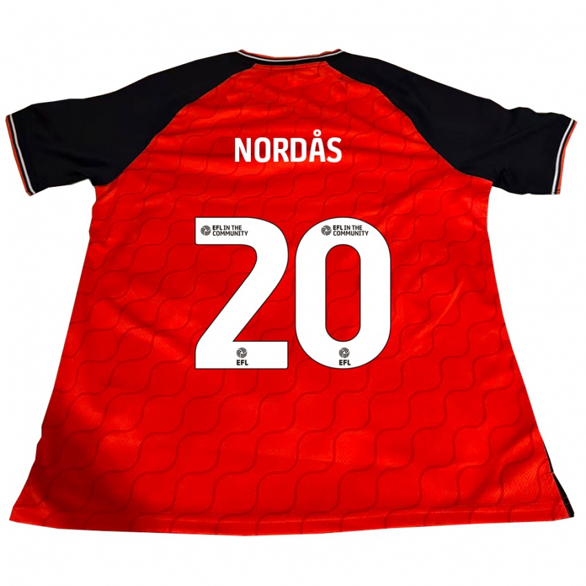 נשים לאסה נורדאס #20 כתום שחור לבן ג'רזי ביתית 2025/26 חולצה קצרה