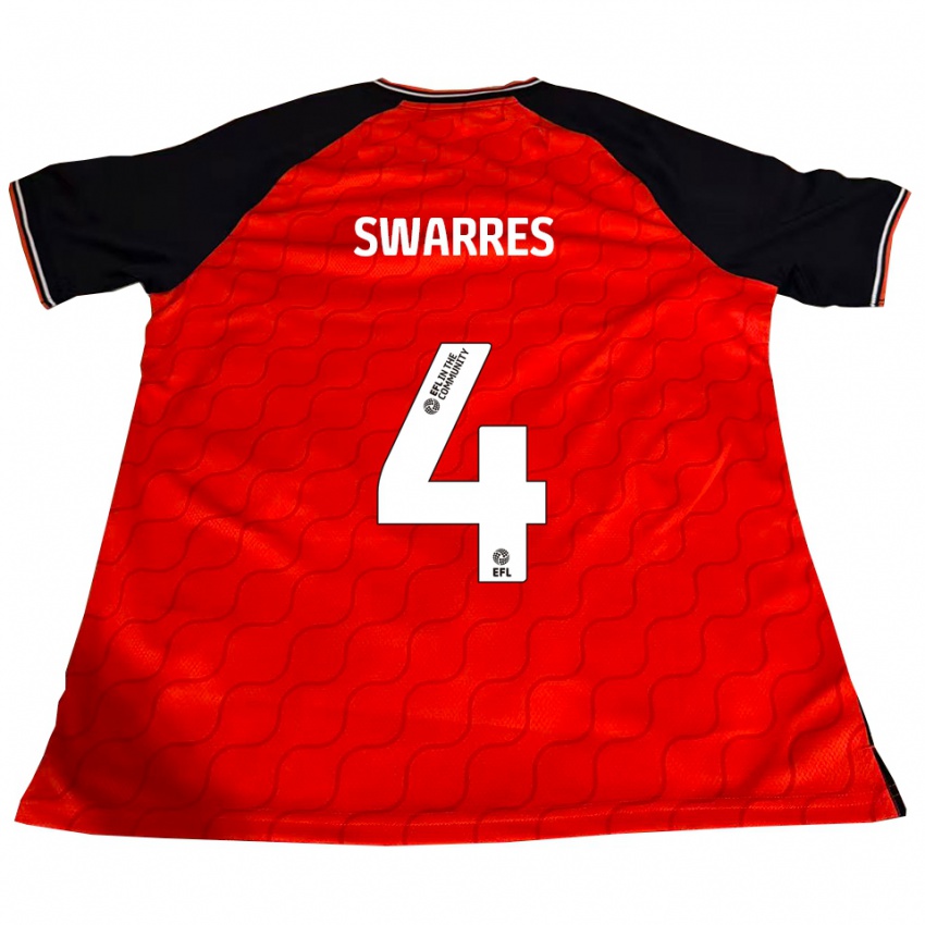 נשים Shianne Swarres #4 כתום שחור לבן ג'רזי ביתית 2025/26 חולצה קצרה