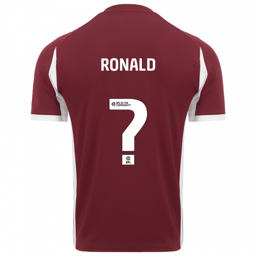 נשים William Ronald #0 בורדו לבן ג'רזי ביתית 2025/26 חולצה קצרה