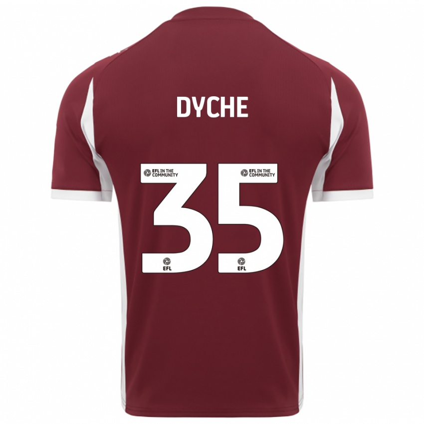 נשים מקס דייץ' #35 בורדו לבן ג'רזי ביתית 2025/26 חולצה קצרה