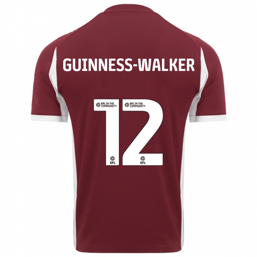 נשים נסטה גינס-ווקר #12 בורדו לבן ג'רזי ביתית 2025/26 חולצה קצרה