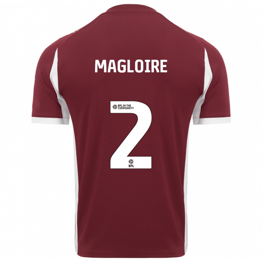 נשים טיילר מגלור #2 בורדו לבן ג'רזי ביתית 2025/26 חולצה קצרה