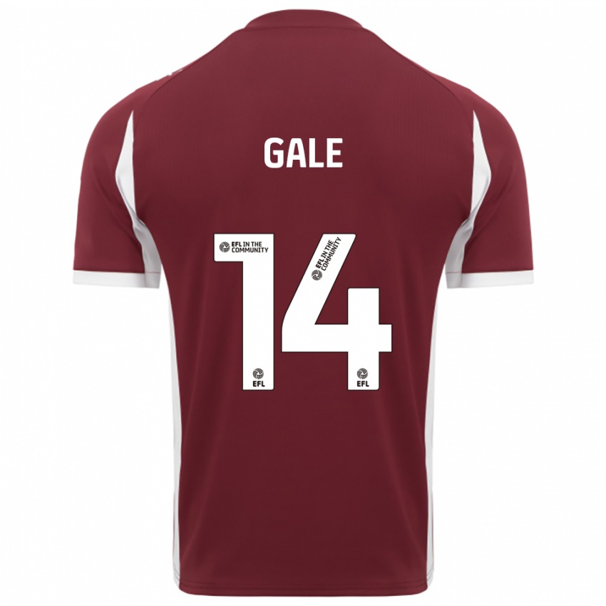 נשים Georgia Gale #14 בורדו לבן ג'רזי ביתית 2025/26 חולצה קצרה