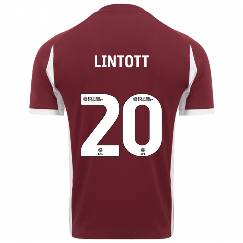 נשים הארווי לינטוט #20 בורדו לבן ג'רזי ביתית 2025/26 חולצה קצרה