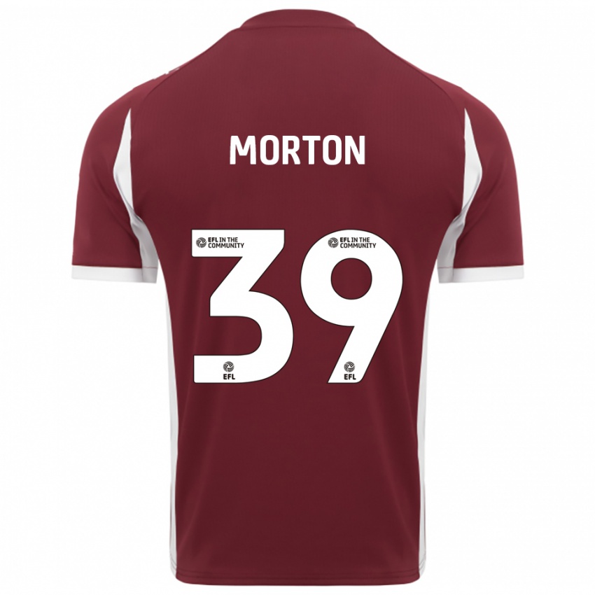 נשים קאלום מורטון #39 בורדו לבן ג'רזי ביתית 2025/26 חולצה קצרה