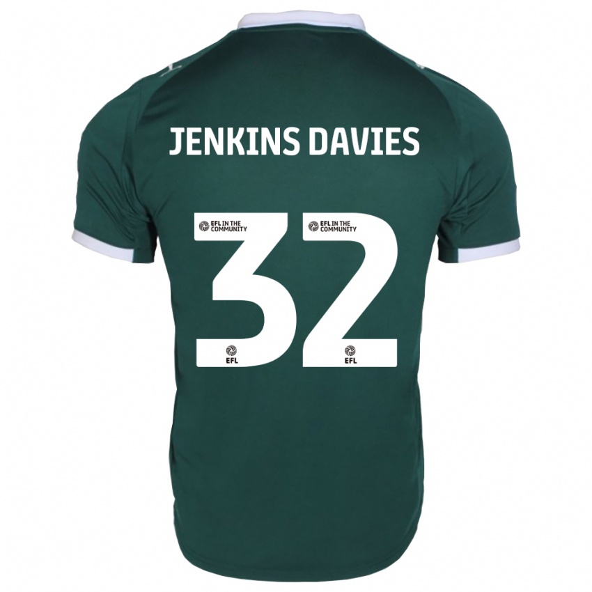 נשים ויל ג'נקינס-דייוויס #32 ירוק לבן ג'רזי ביתית 2025/26 חולצה קצרה