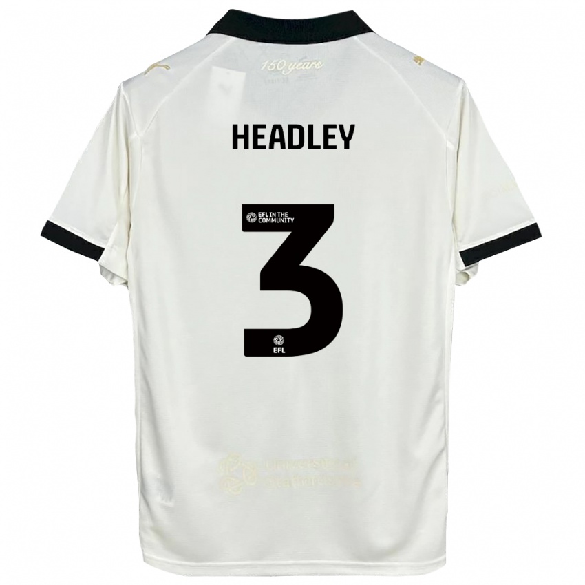 נשים ג'היים הדלי #3 לבן פנינה שחור ג'רזי ביתית 2025/26 חולצה קצרה