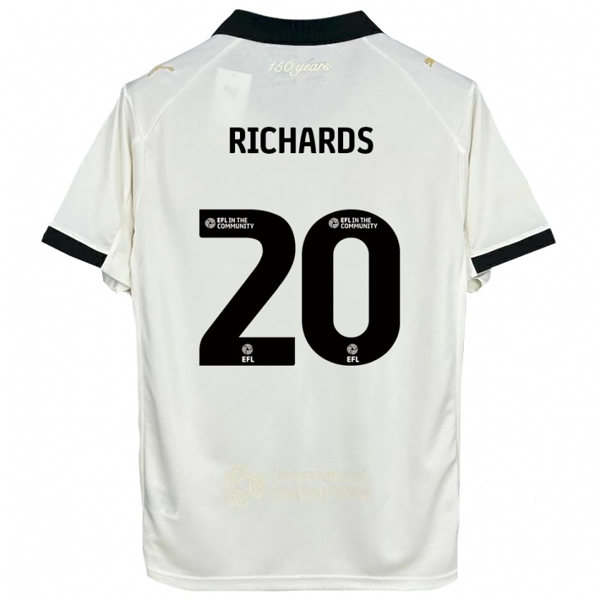 נשים ריקו ריצ'רדס #20 לבן פנינה שחור ג'רזי ביתית 2025/26 חולצה קצרה