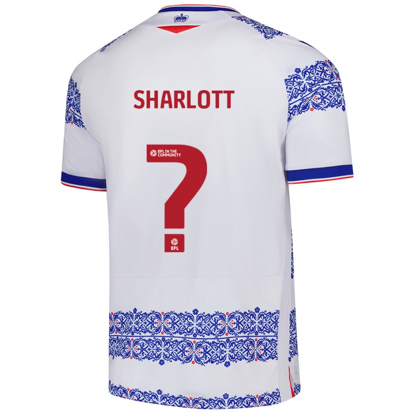 נשים James Sharlott #0 לבן כחול ג'רזי ביתית 2025/26 חולצה קצרה