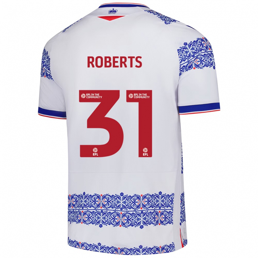 נשים Bethan Roberts #31 לבן כחול ג'רזי ביתית 2025/26 חולצה קצרה