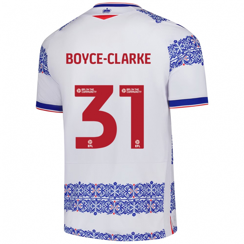 נשים קוניה בויס-קלארק #31 לבן כחול ג'רזי ביתית 2025/26 חולצה קצרה