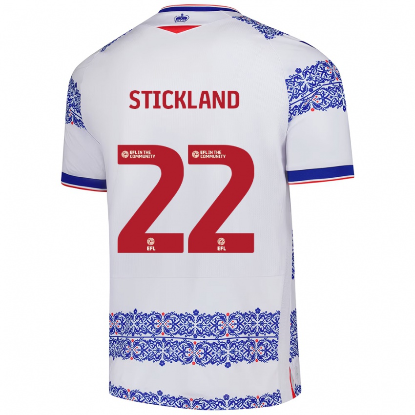 נשים מיכאל סטיקלנד #22 לבן כחול ג'רזי ביתית 2025/26 חולצה קצרה