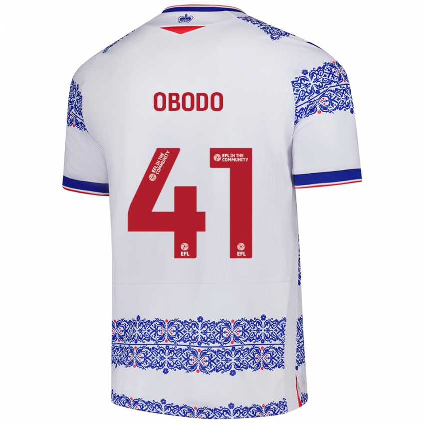 נשים Miles Obodo #41 לבן כחול ג'רזי ביתית 2025/26 חולצה קצרה