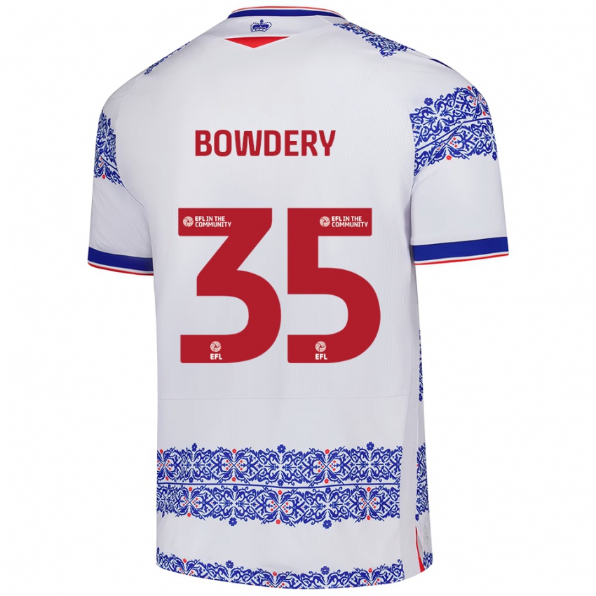 נשים קרטר באודרי #35 לבן כחול ג'רזי ביתית 2025/26 חולצה קצרה