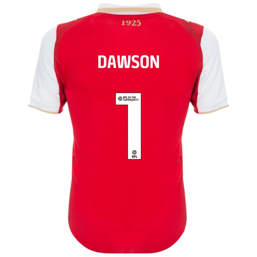 נשים קמרון דוסון #1 אדום לבן ג'רזי ביתית 2025/26 חולצה קצרה