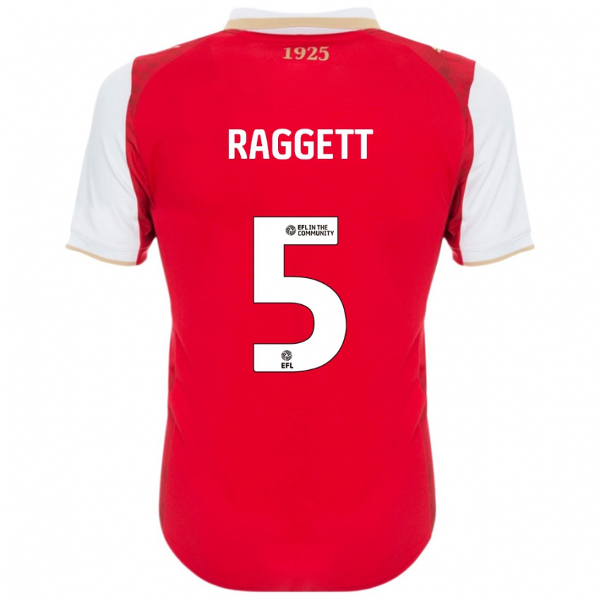 נשים שון ראגט #5 אדום לבן ג'רזי ביתית 2025/26 חולצה קצרה