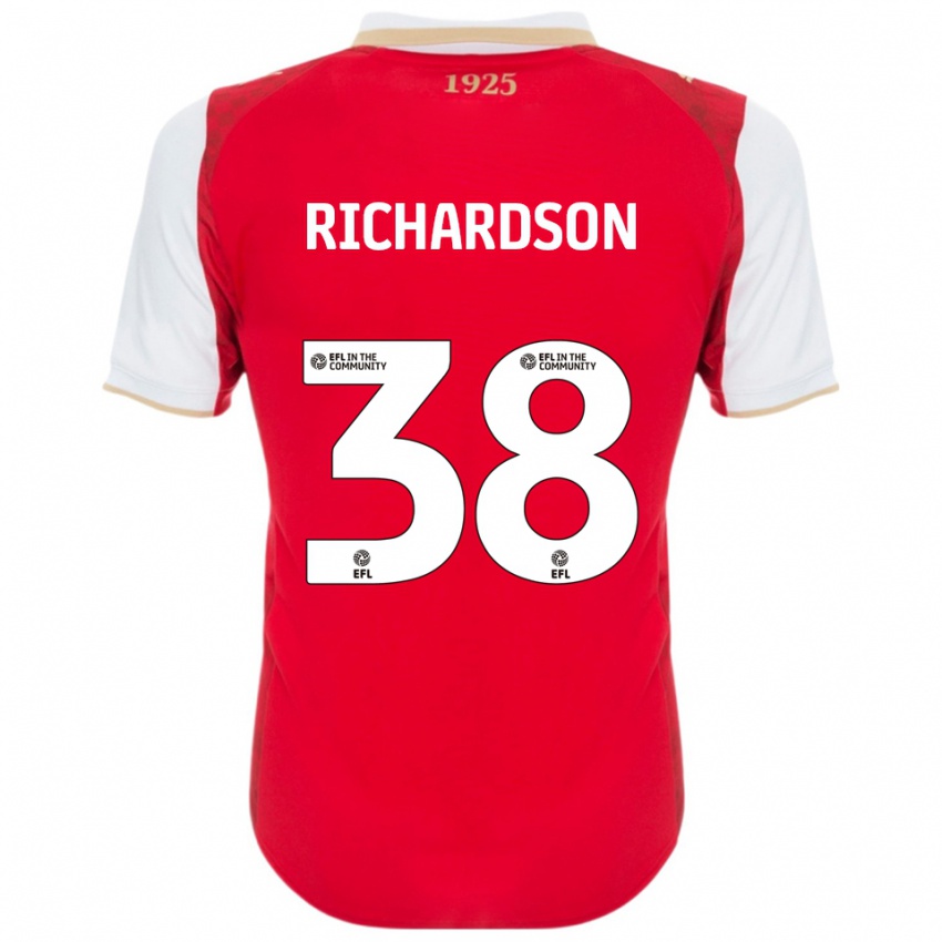 נשים קיין ריצ'רדסון #38 אדום לבן ג'רזי ביתית 2025/26 חולצה קצרה
