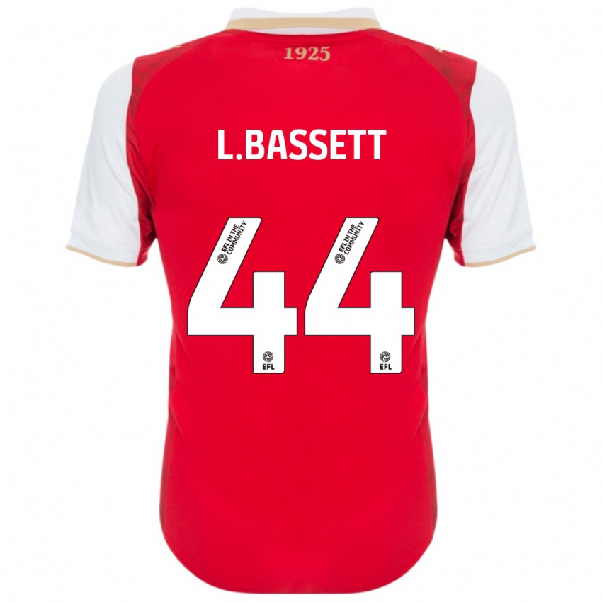 נשים Louis Bassett #44 אדום לבן ג'רזי ביתית 2025/26 חולצה קצרה