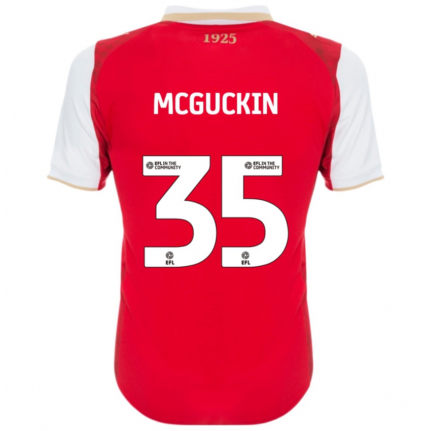 נשים קירן מקגוקין #35 אדום לבן ג'רזי ביתית 2025/26 חולצה קצרה