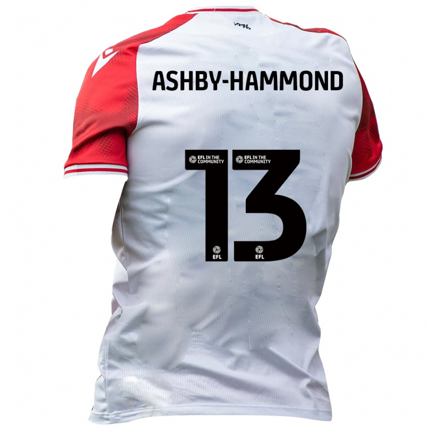 נשים טיי אשבי-האמונד #13 לבן אדום ג'רזי ביתית 2025/26 חולצה קצרה