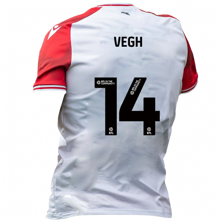 נשים Harvey Vegh #14 לבן אדום ג'רזי ביתית 2025/26 חולצה קצרה