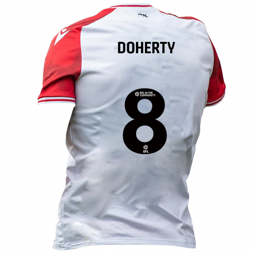 נשים Ryan Doherty #8 לבן אדום ג'רזי ביתית 2025/26 חולצה קצרה