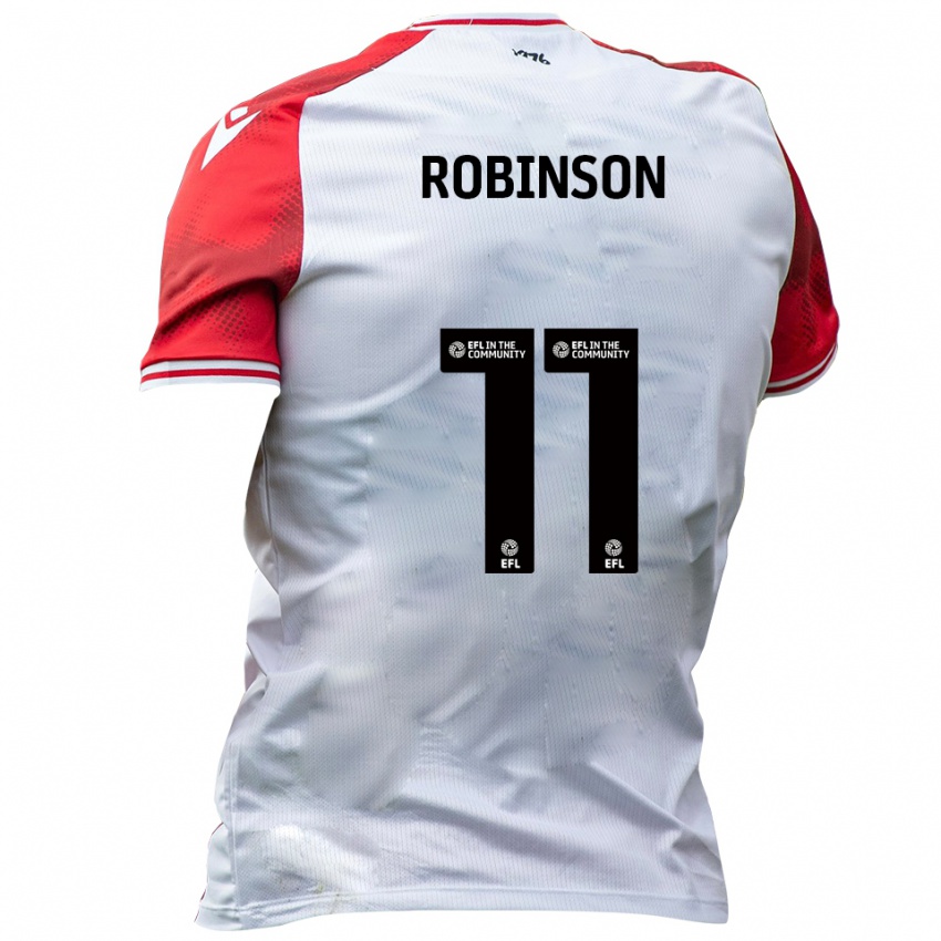 נשים Alfie Robinson #11 לבן אדום ג'רזי ביתית 2025/26 חולצה קצרה