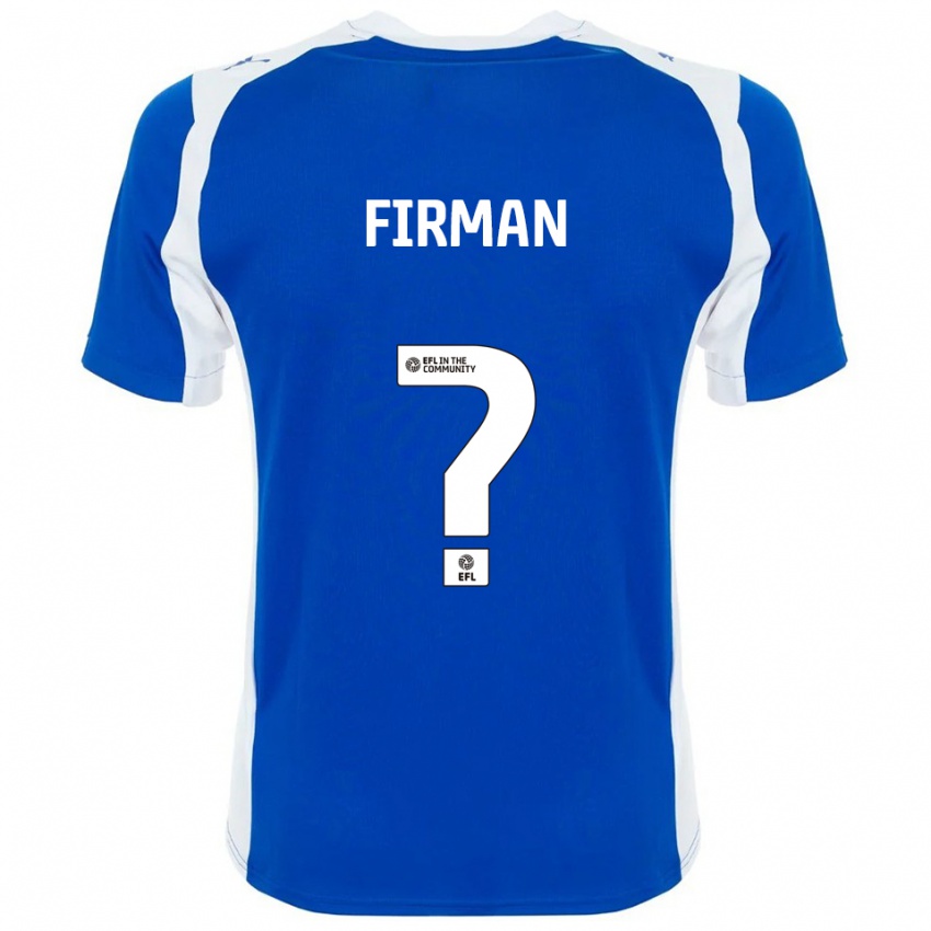 נשים Emily Firman #0 כחול לבן ג'רזי ביתית 2025/26 חולצה קצרה