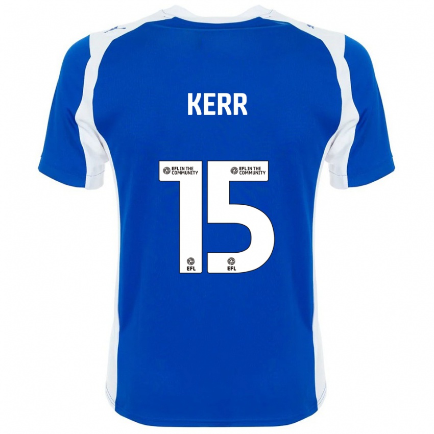 נשים ג'ייסון קר #15 כחול לבן ג'רזי ביתית 2025/26 חולצה קצרה