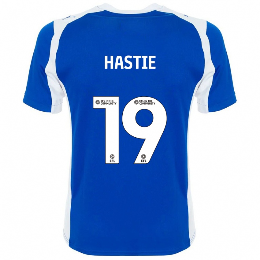 נשים Aly Hastie #19 כחול לבן ג'רזי ביתית 2025/26 חולצה קצרה