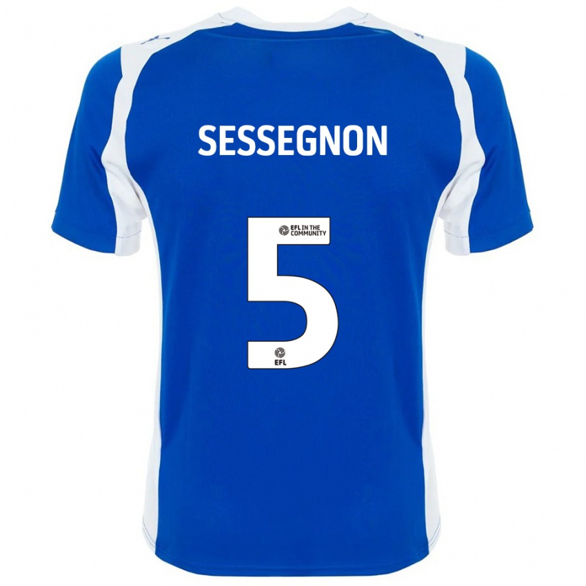 נשים סטיבן ססניון #5 כחול לבן ג'רזי ביתית 2025/26 חולצה קצרה