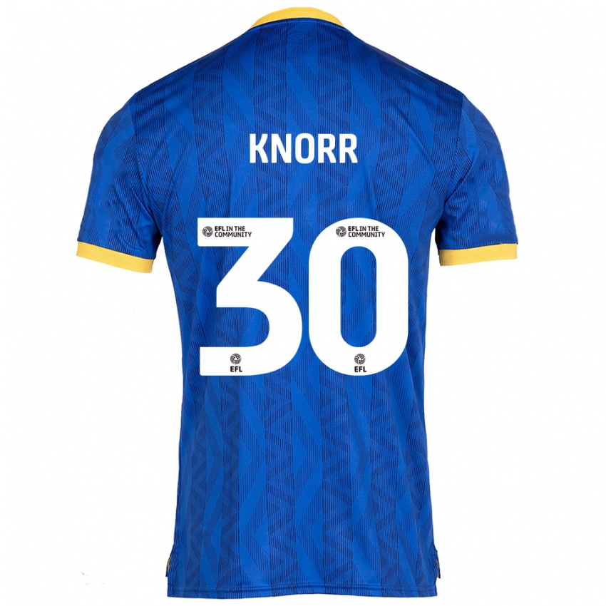 נשים Dior Knorr #30 כחול נייבי צהוב ג'רזי ביתית 2025/26 חולצה קצרה