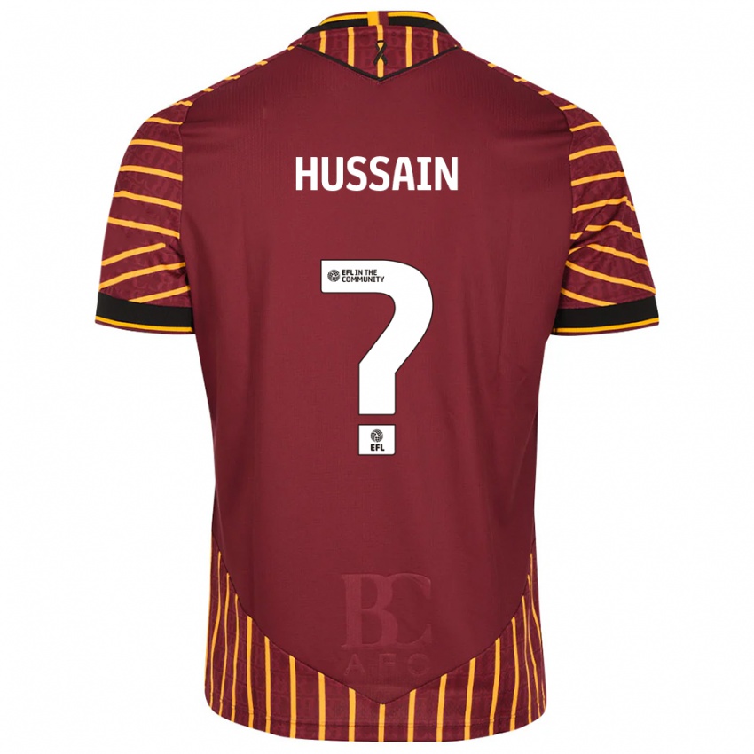 נשים Bilal Hussain #0 כתום בורדו ג'רזי ביתית 2025/26 חולצה קצרה