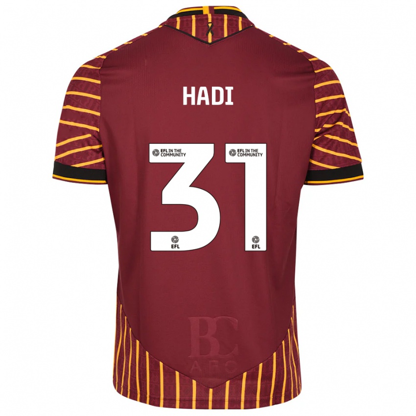 נשים זכריה האזים האדי #31 כתום בורדו ג'רזי ביתית 2025/26 חולצה קצרה