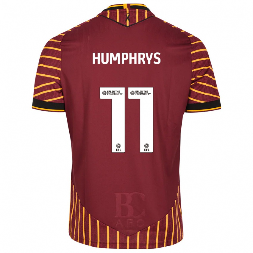 נשים סטיבן האמפריס #11 כתום בורדו ג'רזי ביתית 2025/26 חולצה קצרה